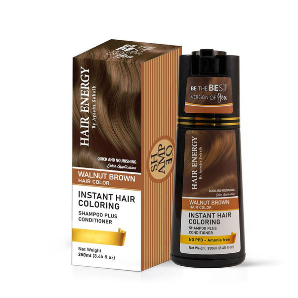 Instant Hair Coloring Shampoo + Conditioner (Walnut Brown Colour )